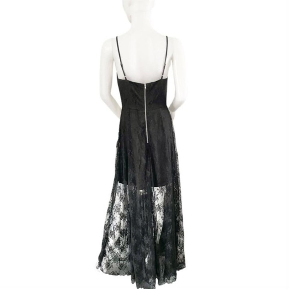 Line & Dot Black Lace Overlay Maxi Dress Large New NWT - Picture 3 of 6